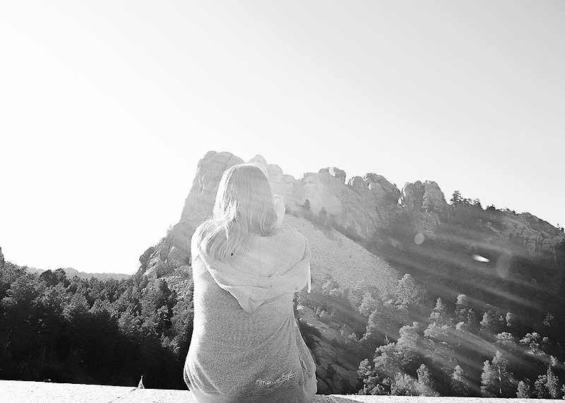 Rya photographing Mt. Rushmore....